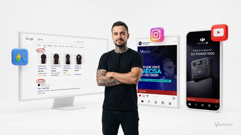 Anúncios publicitários em inglês: mensagem, formato e canal trabalhando juntos
